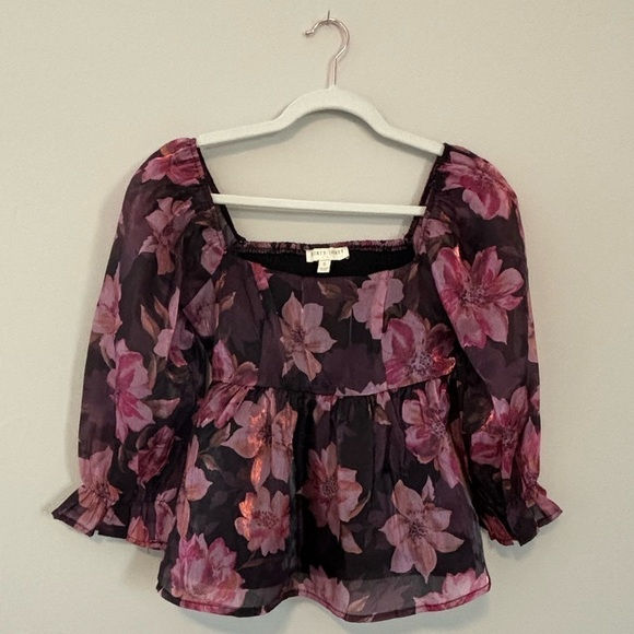 UO Urban Outfitters Thirty/Thirty Floral BabyDoll Top Size Small - Picture 3 of 9
